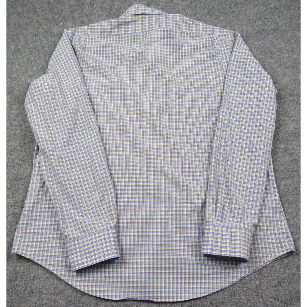 Polo Ralph Lauren Shirt Men Extra Large Blue Green Red Plaid No Pony Logo Custom